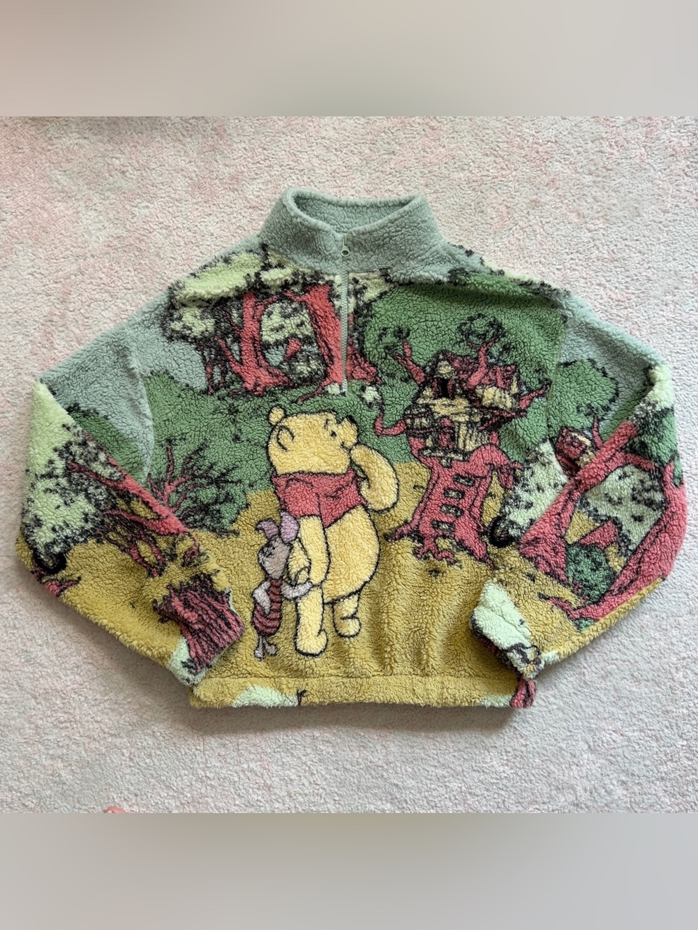 Disney Winnie the Pooh Sherpa Zip-Up Sherpa Sweater